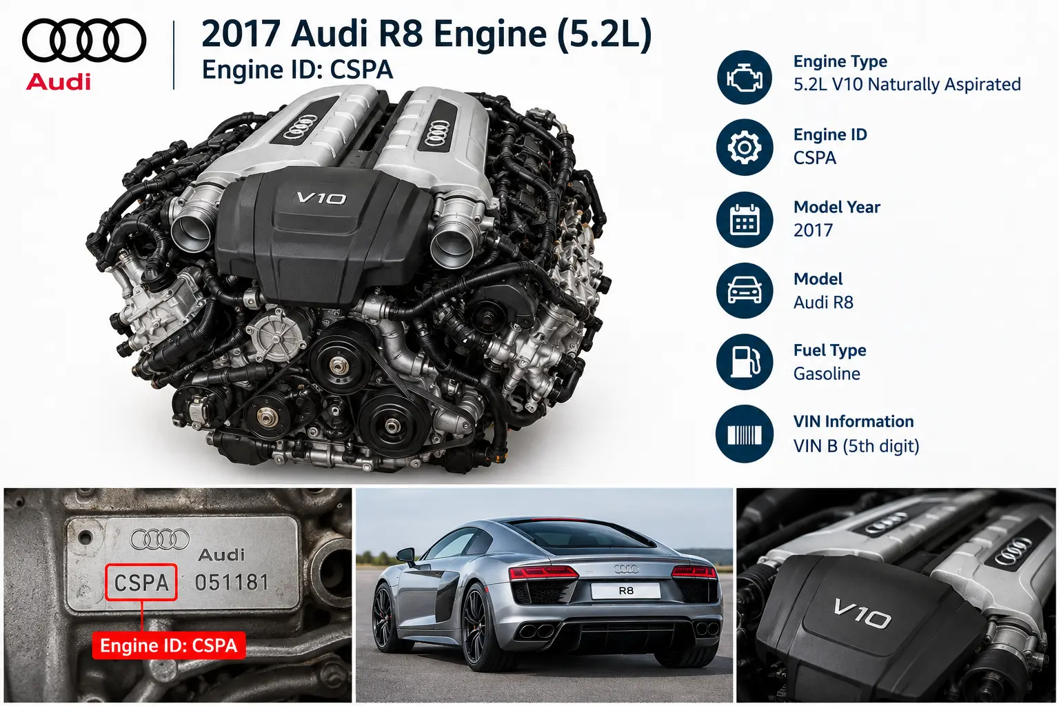 2017 Audi R8 Engine (5.2L...