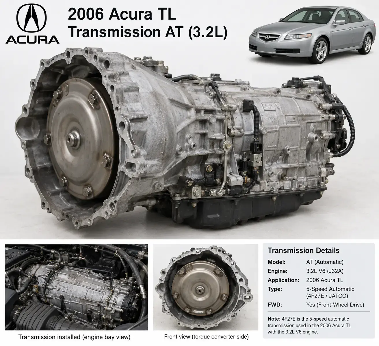 2005 Acura TL Engine – 55,000 Miles
