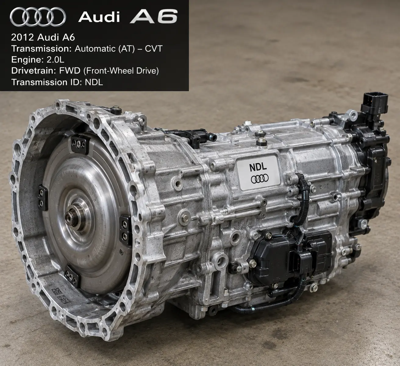 2012 Audi A6 Transmission (AT), 2.0L, (FWD, CVT), transmission ID NDL 122,427 Miles
