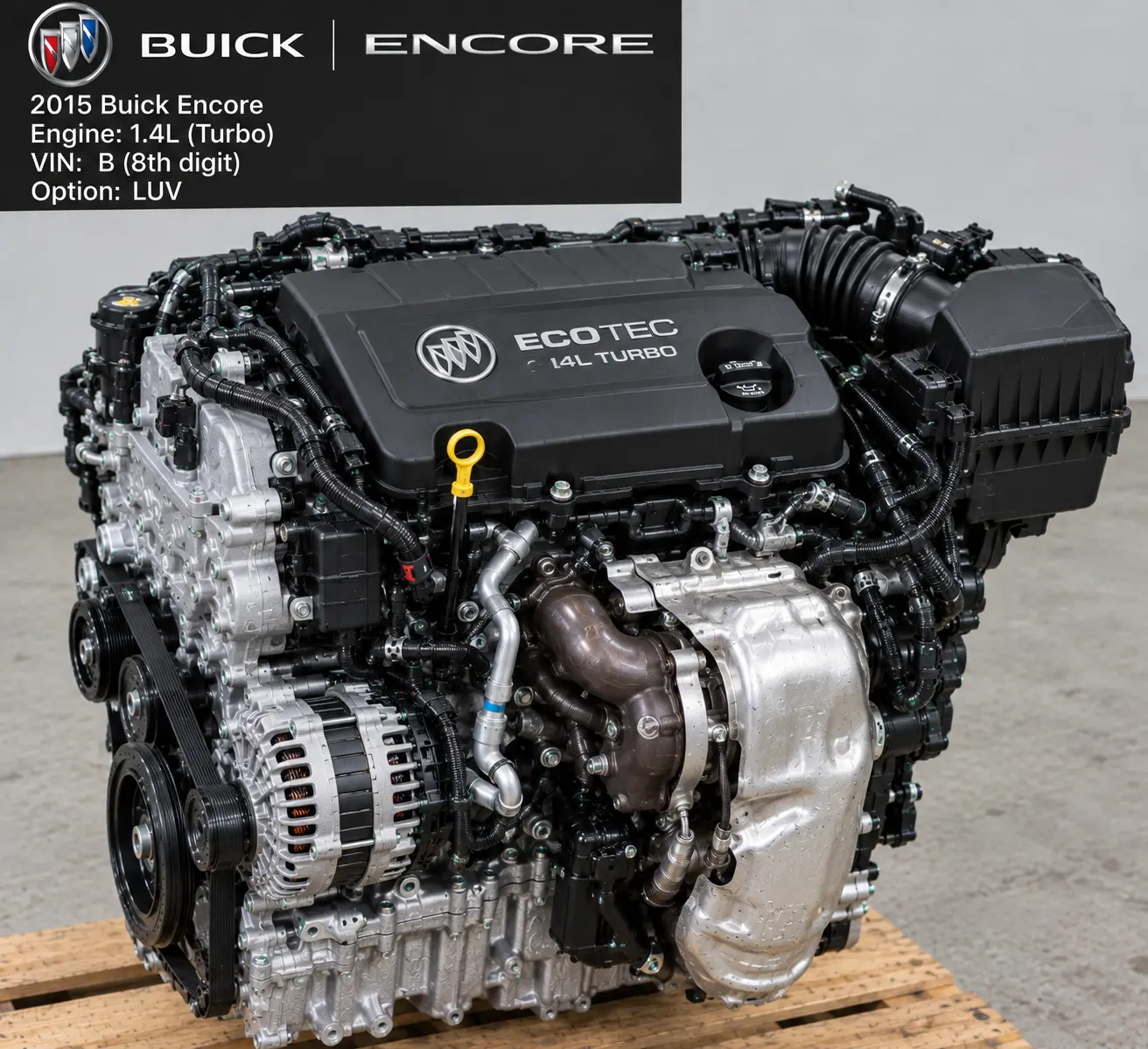 2015 Buick Encore Engine (1.4L, VIN B, 8th digit, opt LUV) 125,406 Miles